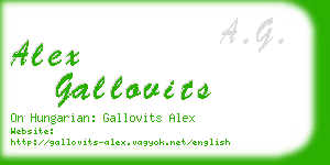 alex gallovits business card